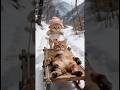 The big orange cat got injured while searching for food the little orange cat arrived #cat #shorts