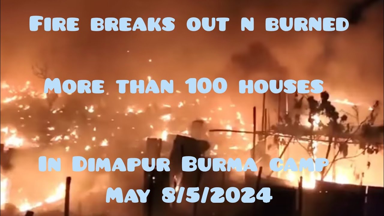 Just now fire breaks out n burning house in Dimapur Burma camp bazaar ...