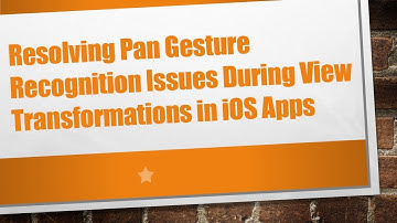 Resolving Pan Gesture Recognition Issues During View Transformations in iOS Apps