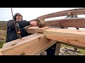 Timber Framed Barn Part 20 More Purlins And Hydraulic Oil To The Face!