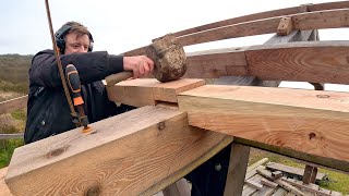 Timber Framed Barn Part 20 More Purlins And Hydraulic Oil To The Face! by Kris Harbour Natural Building 160,814 views 2 months ago 30 minutes