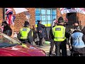Worcester anti-migrant protest patriots get hold of Antifa Flag  and tear it to shreds💯🇬🇧🤣#ukprotest
