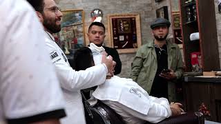 ITALIAN SHAVE PROFESSIONAL TRAINING BY DANILO ALFONSO AT NYC MODERN BARBER SHOP MUSEUM