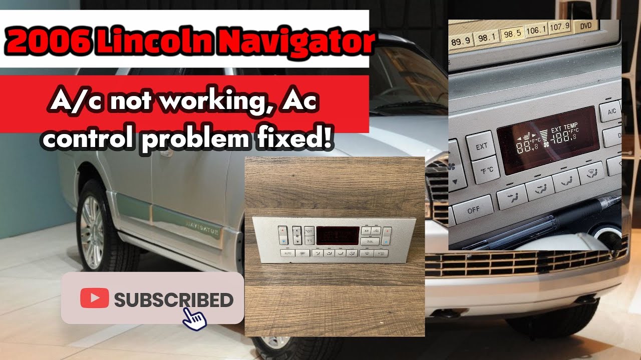 How to fix a/c not working on 2006 lincoln navigator. a/c button stuck.