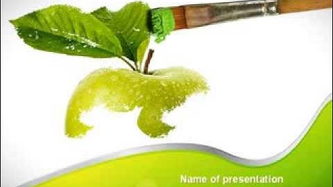 Painting Apple PowerPoint Template by PoweredTemplate.com
