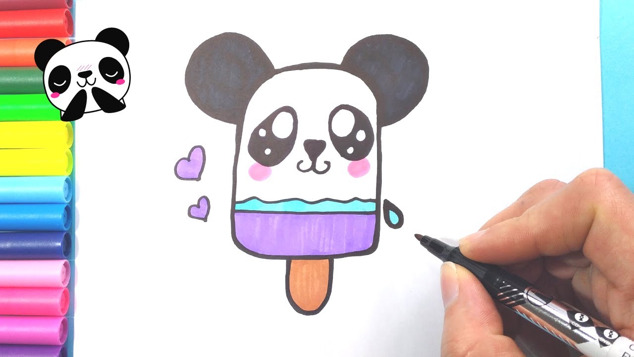 URSA PANDA Como desenhar um urso panda fofo Kawaii ❤ Desenhos