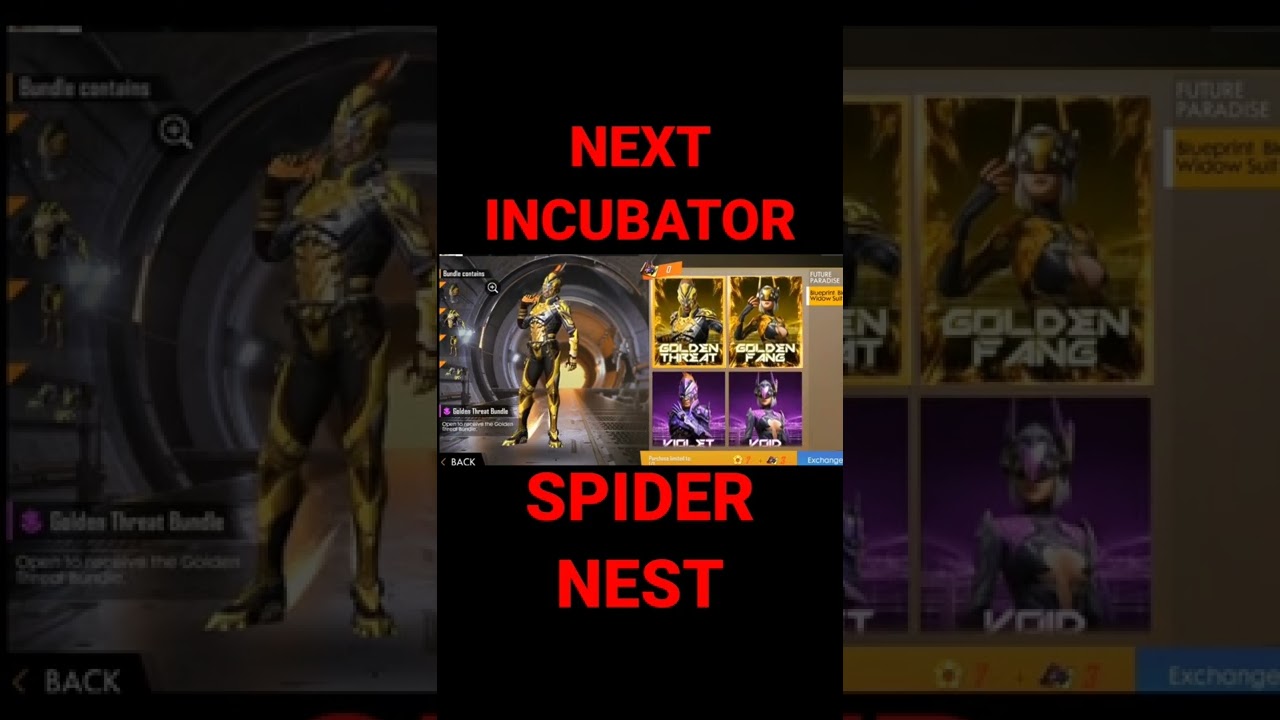 Spider's Nest Incubator Return | Next Incubator Free Fire |