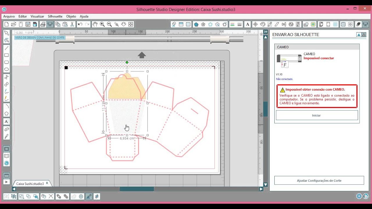 Editando papeis no studio da silhouette