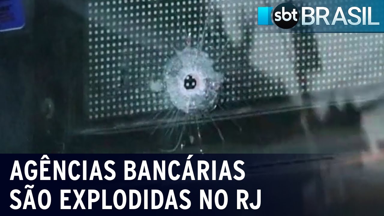 Ladrões explodem agências bancárias e trocam tiros com a polícia no RJ | SBT Brasil (02/09/22)