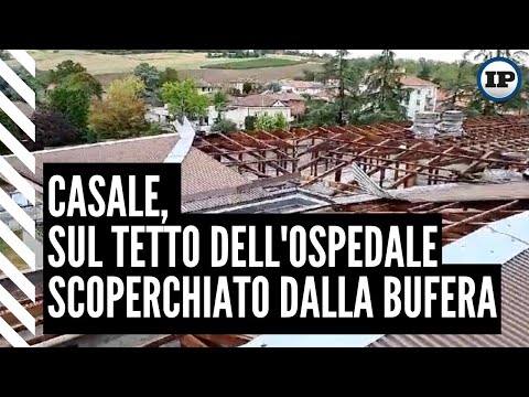 Maltempo: 500 mq di coperture divelte all’ospedale di Casale