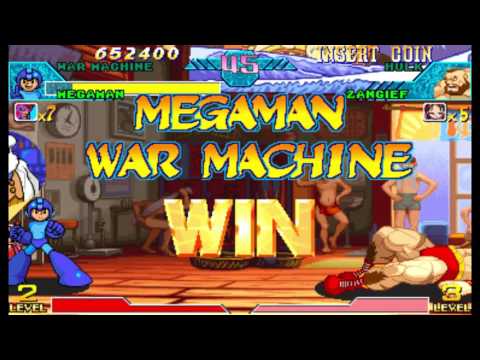 Marvel vs Capcom 1 ( Arcade ) - War Machine / Megaman Playthrough ( Mar 9, 2017 )
