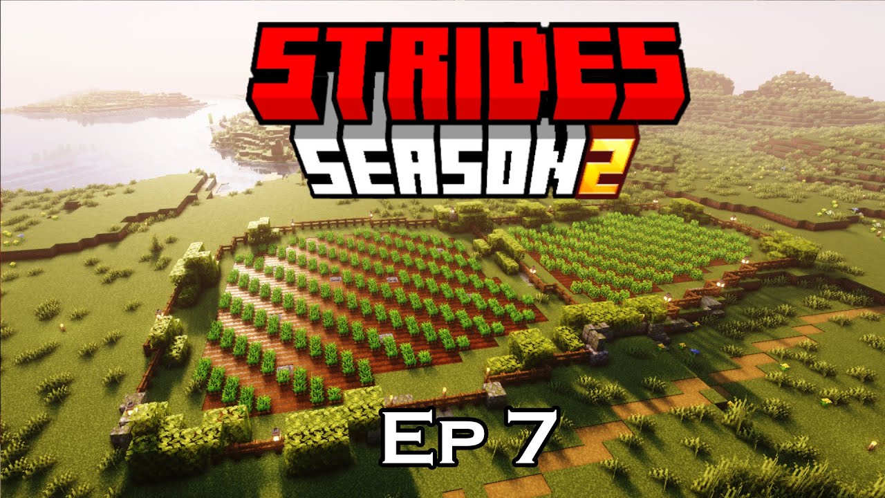 Cleaning up the base and expanding our farms | Strides SMP S2, Episode ...