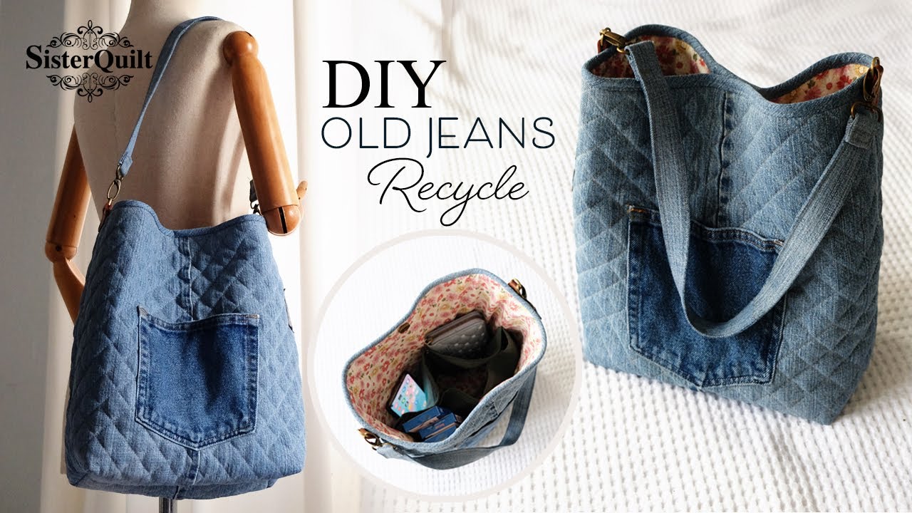 DIY Old Jeans Recycle | Tutorial - YouTube