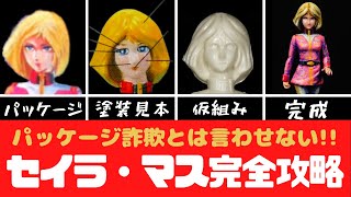 【ガンプラ】旧キット キャラコレ  1/20 セイラ・マス ラッカー筆塗り/塗装/美少女【GUNPLA】