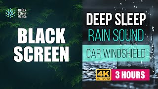 Relaxing Soft Rain Sound on Car Windshield | For Sleep, Study, Meditation & Yoga | Black Screen screenshot 2