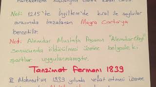 Osmanlı Devletinde Demokratikleşme Hareketleri Senedi İttifak ve Tanzimat Fermanı 1. Bölüm