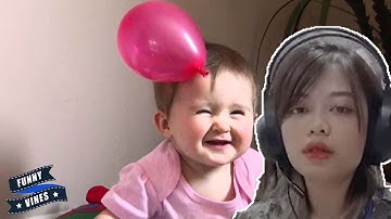 Popping Balloons Pop - Hilarious Baby Playing With Balloons || Funny Vines