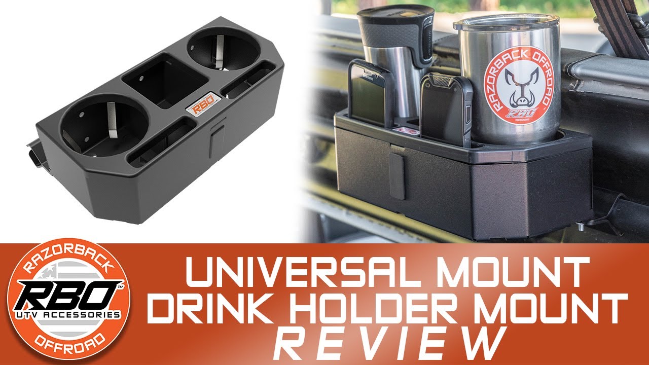UTV Universal Mount Drink Holder Console Product Review By Razorback UTV Universal Mount Drink Holder Console Product Review By Razorback