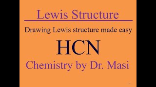 How to Draw Lewis Structure for HCN?