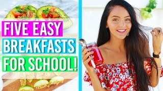 5 Easy and Quick Breakfast / Snack Ideas for School 2016! DIY Back to School Food Ideas!