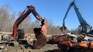 Crushing Cars | Shearing Gas Well tank in HALF