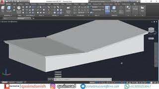 Butterfly Roof Designing in AutoCAD 3D Basic Modeling - QasimCAD