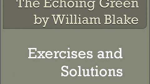 The Echoing Green class 12 poem question answers William Blake exercises plus 2 plus two XII +2 pseb