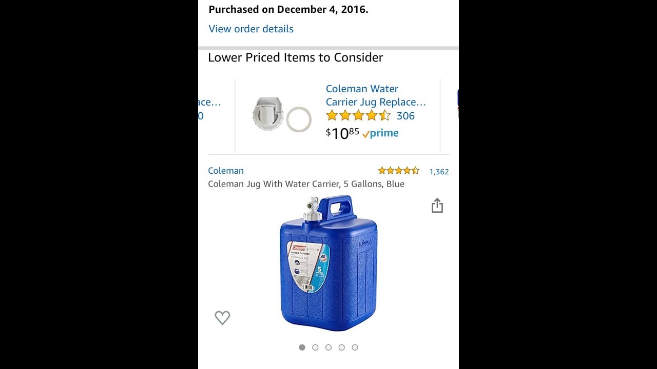 5 Gallon Coleman Water Jug Review and Mod. YouTube