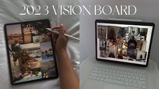 How to create vision boards on your iPad for 2024 | Good Notes, Procreate & Canva | Aesthetic