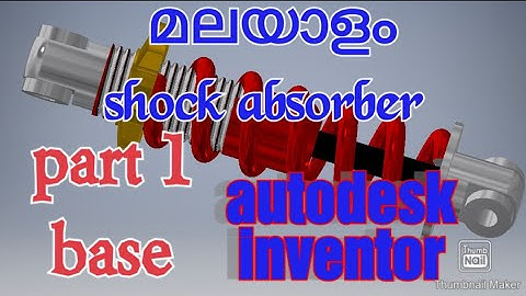 Autodesk inventor tutorial _ sketch Shock absorber in inventor