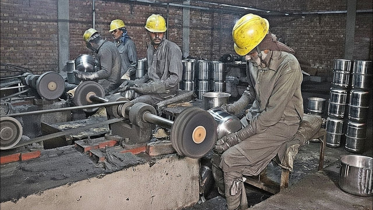 Process of Making Massive Aluminium cooking pot | incredible factory ...