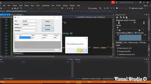 Update and Delete Data on DataBase By Visual C#   Part 2