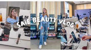 SAIE BEAUTY VLOG✨the reality of nyc influencer events, makeup class, haul, & more!