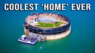 Inside A £4.250.000 Luxury Fort In The Middle Of The Ocean! (World's Coolest Houses) Solent Forts