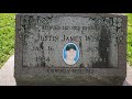 The grave of unsolved murder victim justin james wingo