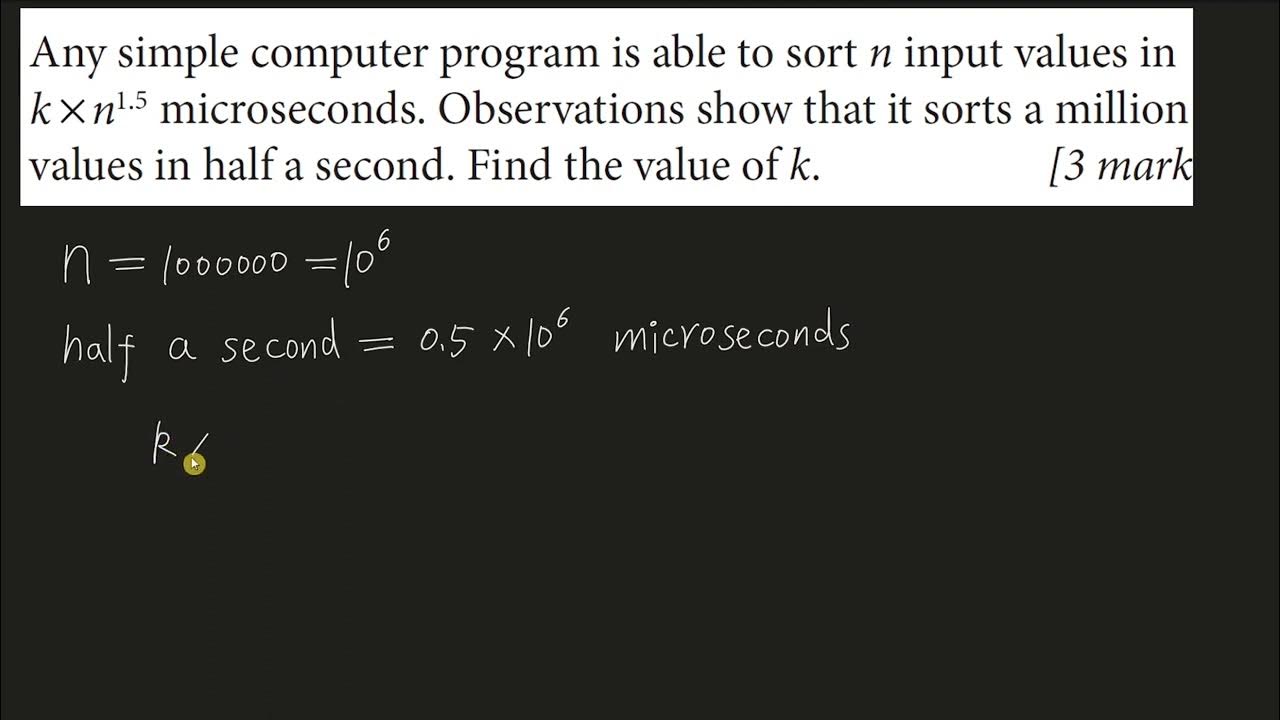 Any simple computer program is able to sort n input values in ...