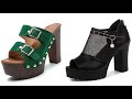 Most demanding and embellished leather wedge mules sandals Hollow out designs For women