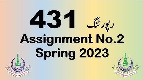 AIOU BA Code 431 Solved Assignment No.2 | Semester Spring 2023