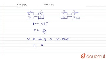 Two idential container joined by a small pipe initially contain the same gas at pressure `p_(0)`