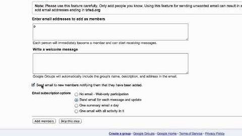 Creating a Distribution List in Google Groups