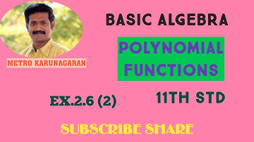 11th Std Maths Ex 2.6(2) If x= -2 is one root of x^3-x^2-17x= 22 then find the other roots of Equati