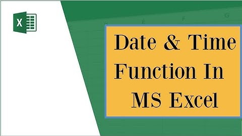 Date & time function in MS Excel - Bangla Tutorial
