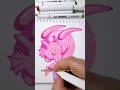 Рисую дракона хранителя имени Аврора #россия #розовый #цвет #дракон #драконы #украина #символ