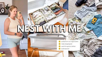 nest with me before baby #3 | organizing 🧺 & preparing for postpartum 💗