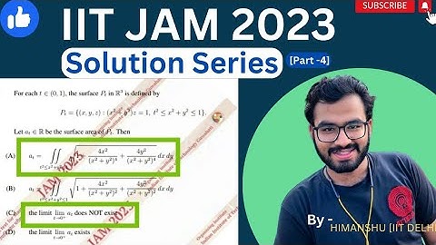 IIT JAM 2023 MATHEMATICS SOLUTION | INTEGRAL CALCULUS || PART-4#iitjam2023 #iitjammathematics
