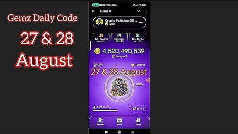 Gemz Daily Code Today 27 August | Gemz Daily Cipher Today 27 August | Today Gemz Code #gemz