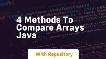 4 methods to compare arrays java