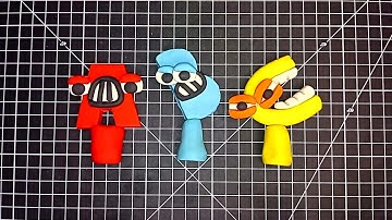 #abcd #sprunki SPRUNKI ALPHABET LORE WITH CLAY. MODELING LETTERS - A,B,C.