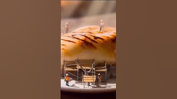 Tiny Workers Grilling Giant Chicken 🍗👷‍♂️ | Past Life Job? 😂 #Shorts