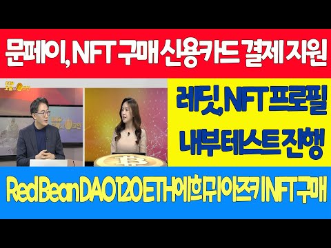   문페이 NFT 구매 신용카드 결제 지원 레딧 NFT 프로필 내부 테스트 진행 Red Bean DAO 120 ETH에 희귀 아즈키 NFT 구매